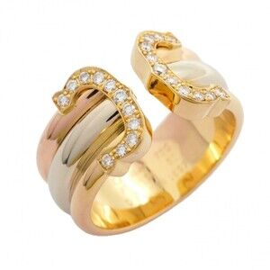 CARTIER Authentic 18k Gold Diamond 2C Ring #51
